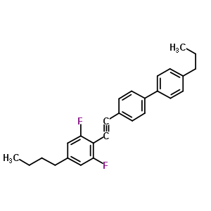 4-丁基-2,6-二氟-4-（4-丙基苯基）-二苯乙炔结构式