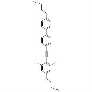 Chemical structure of 1,1'-Biphenyl, 4-butyl-4'-[(4-butyl-2,6-difluorophenyl)ethynyl]-