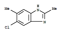 Structure of 1H-Benzimidazole,6-chloro-2,5-dimethyl-