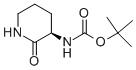 Structure of tert-butyl N-[(3R)-2-oxo-3-piperidyl]carbamate