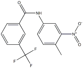 Structure of Benzamide, N-(4-methyl-3-nitrophenyl)-3-(trifluoromethyl)-