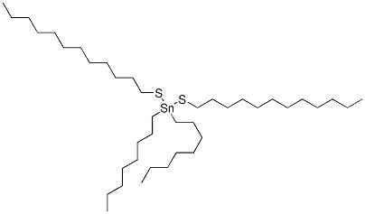 Structure of bis(dodecylthio)dioctylstannane