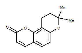 Structure of 2h,8h-benzo[1,2-b:3,4-b']dipyran-2-one, 9,10-dihydro-8,8-dimethyl- (en)