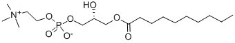 Structure of 2-[[(2R)-3-decanoyloxy-2-hydroxypropoxy]-hydroxyphosphoryl]oxyethyl-trimethylazanium