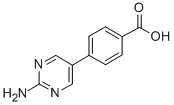 4-(2-氨基嘧啶-5-基)苯甲酸结构式