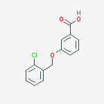 Structure of Benzoic acid, 3-[(2-chlorophenyl)methoxy]-