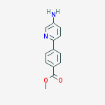Methyl 4-(5-amino-2-pyridinyl)benzenecarboxylate结构式