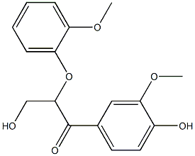 Structure of 1-Propanone, 3-hydroxy-1-(4-hydroxy-3-methoxyphenyl)-2-(2-methoxyphenoxy)-