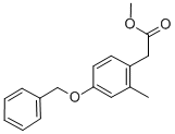 Structure of METHYL 2-METHYL-4-BENZYLOXY-PHENYLACETATE