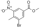 Structure of 3-BROMO-4-METHYL-5-NITROBENZOIC ACID METHYL ESTER
