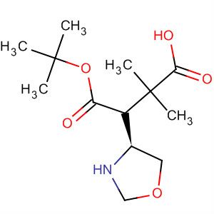 Structure of 4-Oxazolidinepropanoic acid,3-[(1,1-dimethylethoxy)carbonyl]-2,2-dimethyl-, (4S)-