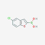Structure of Boronic acid, B-(5-chloro-2-benzofuranyl)-