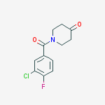 Structure of N-(3-chloro-4-fluorobenzoyl)-piperidine-4-one