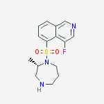 (S)-4-氟-5-((2-甲基-1,4-二氮杂卓-1-基)磺酰基)异喹啉结构式