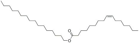 Structure of 9-Hexadecenoic acid, hexadecyl ester, (Z)-