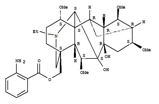 Structure of ANTHRANOYLLYCOCTONINE