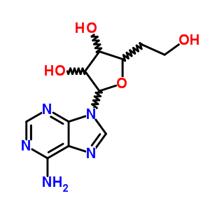 Structure of 9-(5-deoxyhexofuranosyl)-9H-purin-6-amine