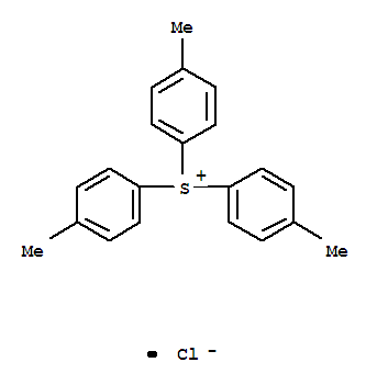 Structure of Sulfonium, tri-p-tolyl-, chloride