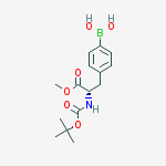 (S)-4-(2-(tert-butoxycarbonylamino)-3-methoxy-3-oxopropyl)phenylboronic acid结构式