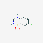 7-chloro-3,4-dihydro-2H-1λ6,2,4-benzothiadiazine 1,1-dioxide结构式