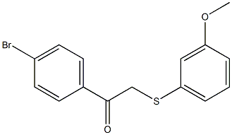 Structure of 1-(4-bromophenyl)-2-(3-methoxyphenyl)sulfanylethanone