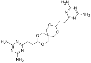 Structure of 3,9-BIS[2-(3,5-DIAMINO-2,4,6-TRIAZAPHENYL)ETHYL]-2,4,8,10-TETRAOXASPIRO[5.5]UNDECANE
