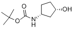 Structure of tert-butyl N-[(1R,3S)-3-hydroxycyclopentyl]carbamate