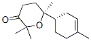 Structure of [S-(R*,R*)]-dihydro-2,2,6-trimethyl-6-(4-methyl-3-cyclohexen-1-yl)-2H-pyran-3(4H)-one