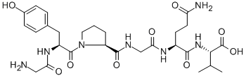 Structure of H-GLY-TYR-PRO-GLY-GLN-VAL-OH