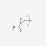 Structure of Cyclopropanecarboxylic acid, 2-(trifluoromethyl)-