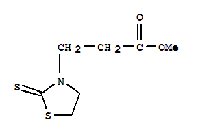 Structure of methyl 3-(2-thioxo-1,3-thiazolidin-3-yl)propanoate