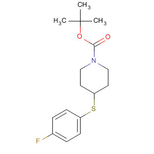 Structure of 1-Piperidinecarboxylic acid, 4-[(4-fluorophenyl)thio]-, 1,1-dimethylethylester