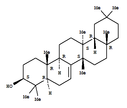 Chemical structure of D:C-Friedoolean-7-en-3β-ol