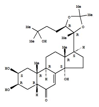 Structure of Ecdysterone 20,22-moacetonide
