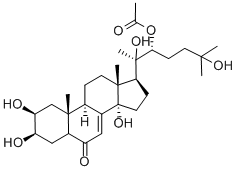 Structure of 2BETA,3BETA,14,20,22[R],25-HEXAHYDROXY-7-CHOLESTEN-6-ONE 22-ACETATE