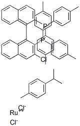 Structure of Chloro[(S)-(-)-2,2-bis(di-p-tolylphosphino)-1,1-binaphthyl](p-cymene)ruthenium(II)chloride