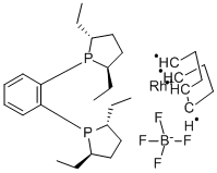 Structure of (-)-1,2-BIS((2R,5R)-2,5-DIETHYLPHOSPHOLANO)BENZENE(CYCLOOCTADIENE)RHODIUM(L)TETRAFLUOROBORATE
