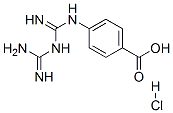 4-{[{[AMINO(IMINO)METHYL]AMINO}(IMINO)METHYL]AMINO}BENZOIC ACID HYDROCHLORIDE结构式
