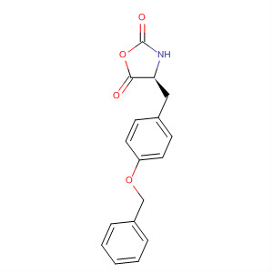 Structure of 2,5-Oxazolidinedione, 4-[[4-(phenylmethoxy)phenyl]methyl]-, (S)-