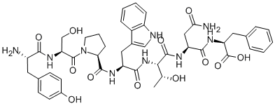Structure of H-TYR-SER-PRO-TRP-THR-ASN-PHE-OH