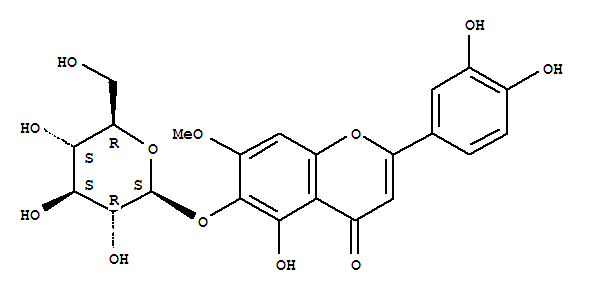 Structure of 2-(3,4-Dihydroxyphenyl)-6-(β-D-glucopyranosyloxy)-5-hydroxy-7-methoxy-4H-1-benzopyran-4-one