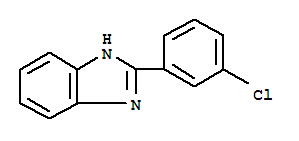 Structure of 1H-Benzimidazole, 2-(3-chlorophenyl)-