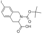 Structure of 2-BOC-7-IODO-1,2,3,4-TETRAHYDROISOQUINOLINE-3-CARBOXYLIC ACID