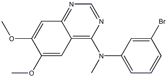 Structure of 4-Quinazolinamine, N-(3-bromophenyl)-6,7-dimethoxy-N-methyl-