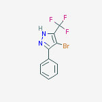 Structure of 4-BROMO-3-TRIFLUOROMETHYL-5-(PHENYL)PYRAZOLE