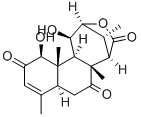 Structure of 2,5-Methanonaphth[1,2-d]oxepin-4,6,10(2H)-trione,1,5,5a,7,7a,11,11a,11b-octahydro-1,11-dihydroxy-5a,8,11a,12-tetramethyl-,(1R,2R,5S,5aR,7aS,11S,11aS,11bR,12R)-
