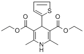Structure of diethyl 2,6-dimethyl-4-thiophen-2-yl-1,4-dihydropyridine-3,5-dicarboxylate