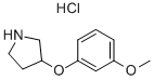 3-(3-METHOXYPHENOXY)PYRROLIDINE HYDROCHLORIDE结构式