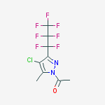 Structure of 1-[4-chloro-3-(1,1,2,2,3,3,3-heptafluoropropyl)-5-methylpyrazol-1-yl]ethanone