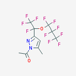Structure of 1-[5-methyl-3-[1,2,2,2-tetrafluoro-1-(1,1,2,2,3,3,3-heptafluoropropoxy)ethyl]pyrazol-1-yl]ethanone